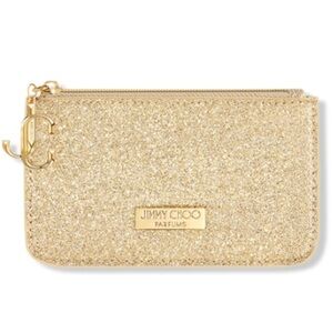 Jimmy Choo Parfums Gold Zipper Pouch Coin Case